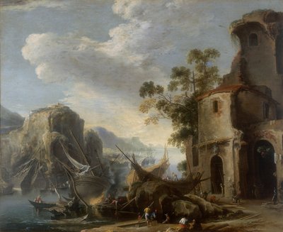 Veduta di una baia, opera di Salvatore Rosa, conservata alla Galleria Estense di Modena da Salvator Rosa