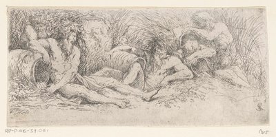 Cinque dei del fiume con urne da Salvator Rosa