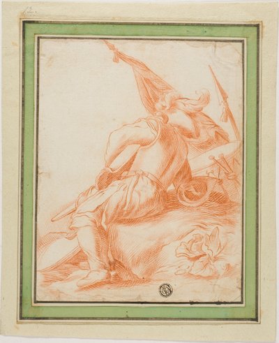 Guerriero a riposo da Salvator Rosa
