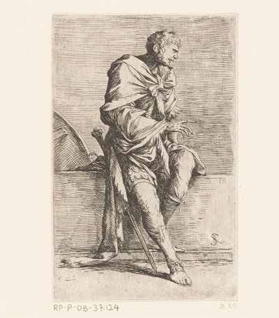Soldato seduto da Salvator Rosa