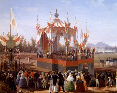 Francesco I e Maria Isabella assistono alla cerimonia ufficiale all