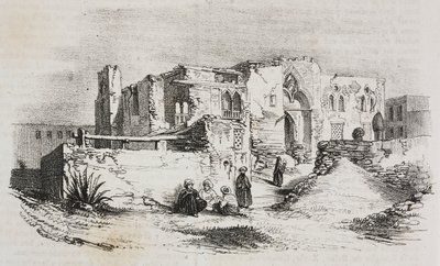 Casa dove Luigi IX fu imprigionato a Mansura, Egitto, litografia di Salvatore Puglia da Poliorama Pittoresco, n.9, 5 ottobre da Salvatore Puglia