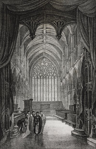 Interno della Cattedrale di Carlisle, Regno Unito, litografia di Salvatore Puglia da Poliorama Pittoresco, n. 25, 25 gennaio da Salvatore Puglia