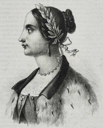 Ritratto di Laura Bassi Veratti (1711-1778), fisica e accademica italiana, litografia di Salvatore Puglia da Poliorama Pittoresco, n 4, 4 settembre da Salvatore Puglia