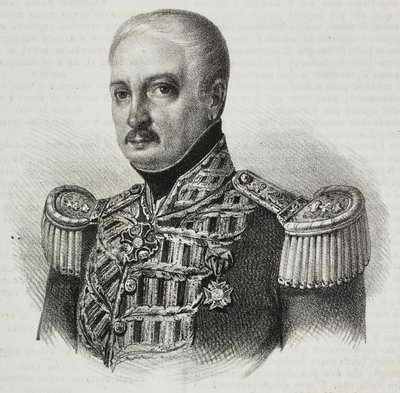 Ritratto del Maresciallo Francesco Maria Tanchi (1773-1843), da Poliorama Pittoresco, n. 46, 24 giugno da Salvatore Puglia