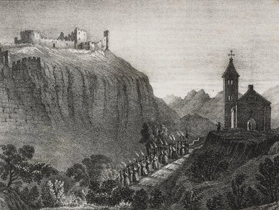 Viaggio a Cappelluccia, scena di Lanterna Magica, collezione di storie e immagini, litografia di Salvatore Puglia da Poliorama Pittoresco, n 41, 17 maggio da Salvatore Puglia