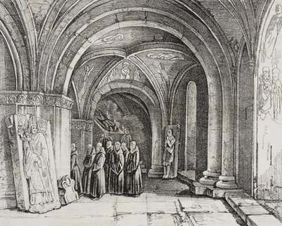Chiesa sotterranea della Cattedrale di Basilea, Svizzera, da Poliorama Pittoresco, n. 50, 22 luglio da Salvatore Puglia