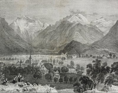 Veduta di Interlaken, Svizzera, da Poliorama Pittoresco, n. 36, 16 aprile da Salvatore Puglia