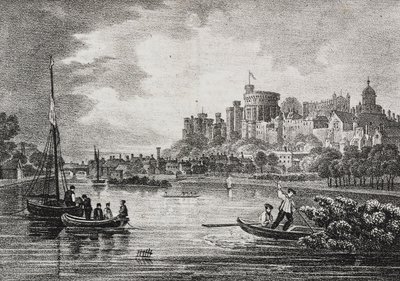 Veduta del Castello di Windsor, Inghilterra, Regno Unito, litografia di Salvatore Puglia da Poliorama Pittoresco, n.32, 15 marzo da Salvatore Puglia