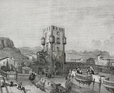 Villa del Principe di Butera a Bagheria, Palermo, Sicilia, litografia di Salvatore Puglia da Poliorama Pittoresco, n 3, 28 agosto da Salvatore Puglia