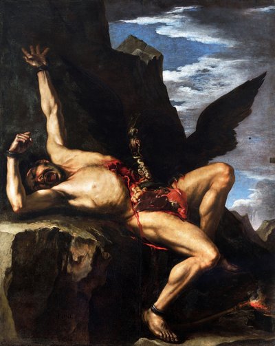 La tortura di Prometeo, c. 1647-1648 da Salvatore Rosa