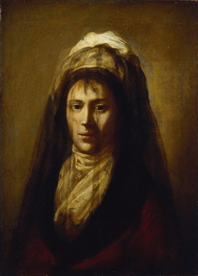 Ritratto della Contessa Yekaterina Petrovna Rostopchina con un velo da Salvatore Tonci