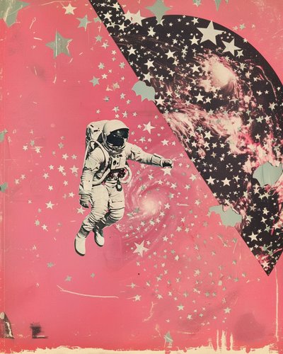 Astronauta Pink Galaxy da Samantha Hearn