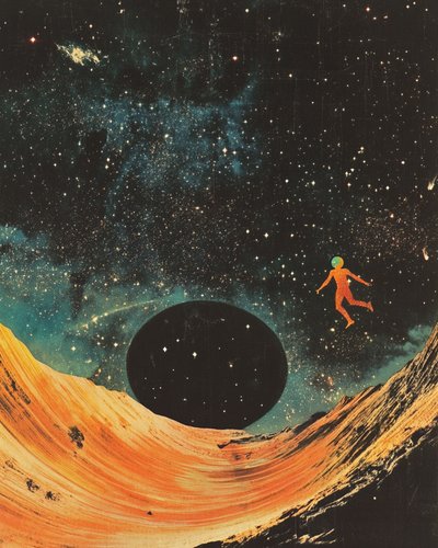 Astronauta fluttuante su un pianeta desertico da Samantha Hearn