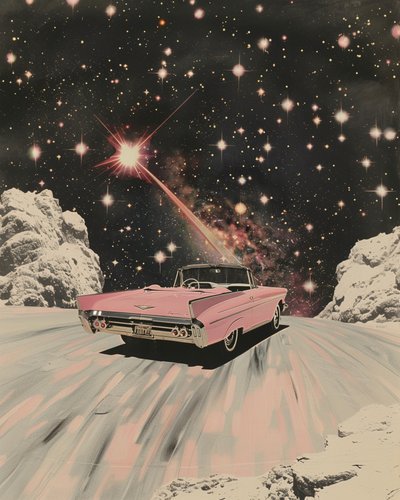 Pink Convertible Cosmic Drive da Samantha Hearn