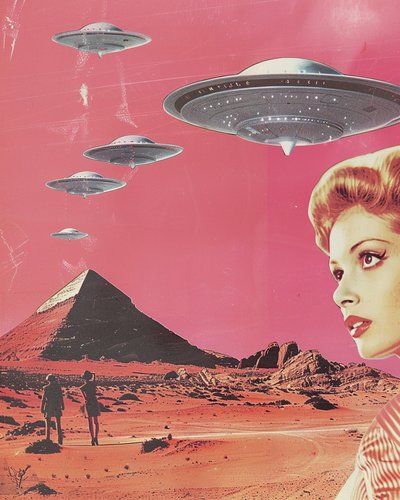 Retro UFO Invasion da Samantha Hearn