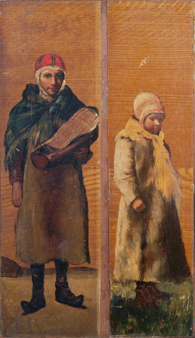 Pannelli decorativi raffiguranti la vita quotidiana dei Sami da Sami School