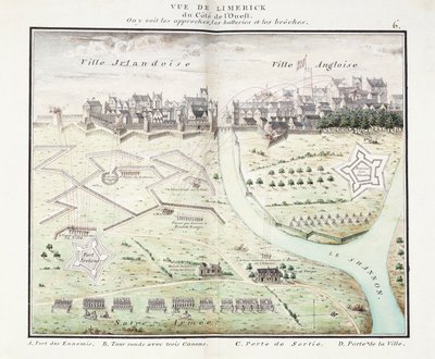 Veduta di Limerick, c.1750 da Samuel (after) Hobson