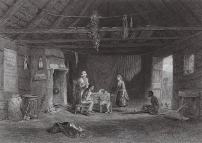 Australia: Capanna del pastore australiano da Samuel (after) Prout