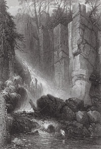 Australia: Cataract Gle, Monte Wellington, Tasmania da Samuel (after) Prout