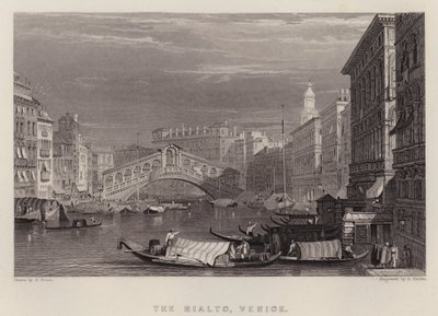 Il Rialto, Venezia da Samuel (after) Prout