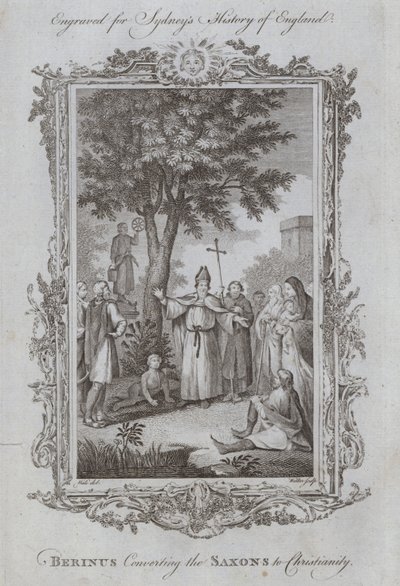 Berino che converte i Sassoni al Cristianesimo da Samuel (after) Wale