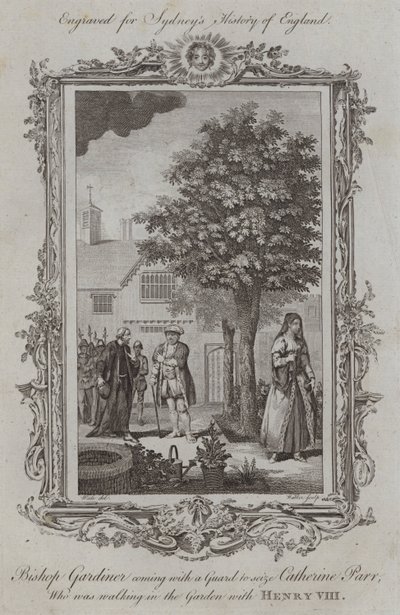 Il Vescovo Gardiner con una Guardia per Sequestrare Caterina Parr, che Passeggiava nel Giardino con Enrico VIII da Samuel (after) Wale