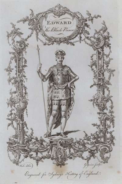 Edoardo il Principe Nero (incisione) da Samuel (after) Wale