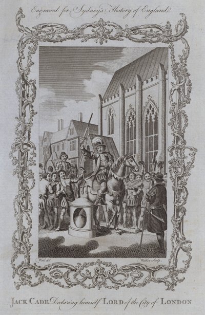 Jack Cade che si dichiara signore della città di Londra da Samuel (after) Wale
