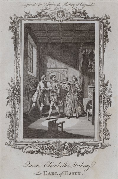La Regina Elisabetta che Colpisce il Conte di Essex da Samuel (after) Wale