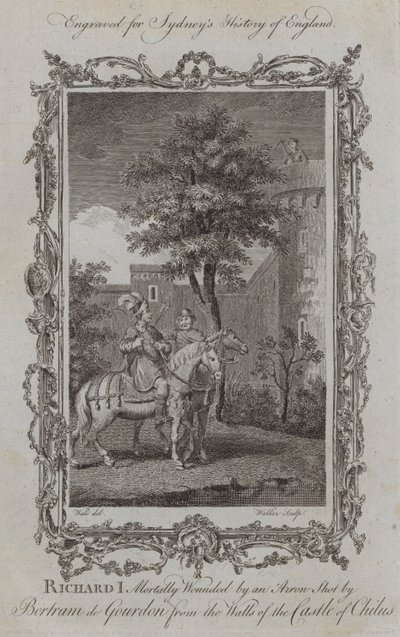 Riccardo I ferito mortalmente da una freccia scoccata da Bertram de Gourdon dalle mura del castello di Chalus da Samuel (after) Wale