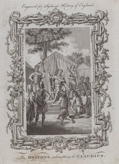 I Britanni si sottomettono a Claudio (incisione) da Samuel (after) Wale