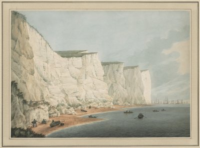 La flotta al largo della costa, Beachy Head, c. 1790-1805 da Samuel Atkins