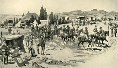 Lord Roberts e lo Staff in partenza per una ricognizione dal Quartier Generale a Smaldeel, 1901 da Samuel Begg