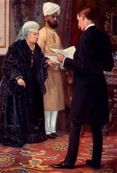 La regina ascolta un dispaccio dal fronte da Samuel Begg
