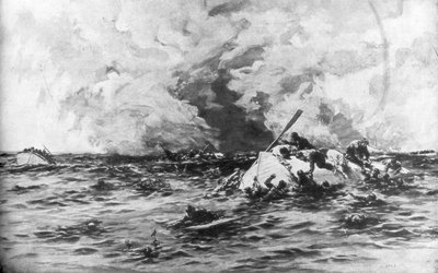 Le scialuppe di salvataggio del RMS Lusitania, 7 maggio 1915 da Samuel Begg