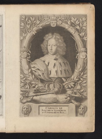 Ritratto di Carlo XII di Svezia da Samuel Blesendorf
