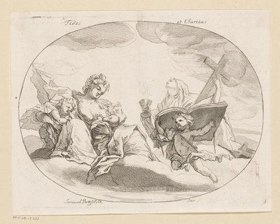Fede e Carità (Diverse ontwerpen, Opera Varia Historica, Poetica & Iconologica) da Samuel Bottschild
