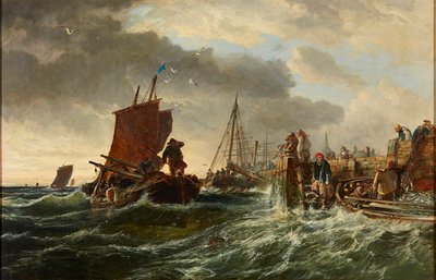 Tempesta in arrivo, Porto di Newhaven da Samuel Bough