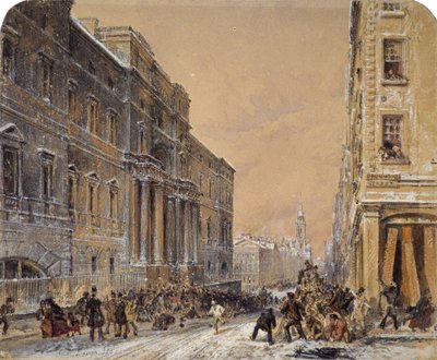 Lancio di palle di neve fuori dall