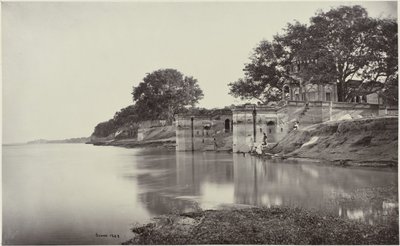 Satti Chaura Ghat a Kanpur da Samuel Bourne (signed by artist)