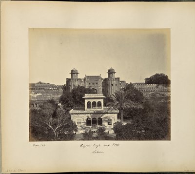 Lahore; Huzoori Bagh e Forte da Samuel Bourne