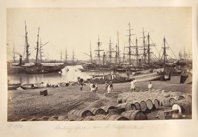 Sbarco delle merci vicino alla Dogana, Calcutta da Samuel Bourne