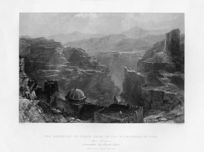 Il Monastero di Santa Saba Mar Saba, Israele, 1841 da Samuel Bradshaw