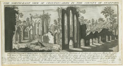 Abbazia di Croxden: incisione da Samuel Buck