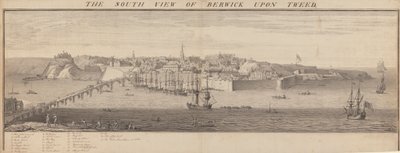 La vista sud di Berwick Upon Tweed da Samuel Buck