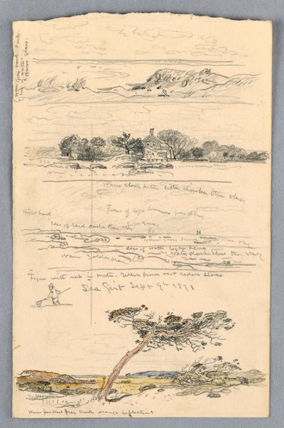 Disegno, schizzi da Sea Girt, New Jersey, settembre 1878 da Samuel Colman