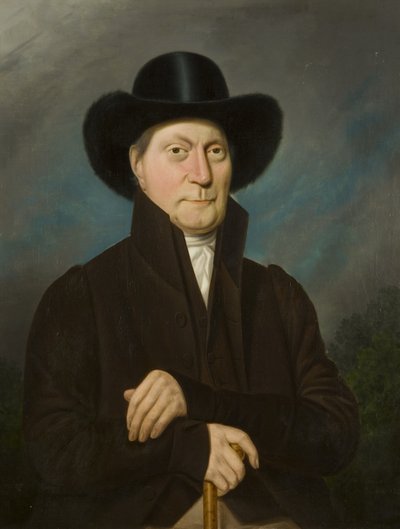 Ritratto di un uomo con cappello di castoro da Samuel Colman