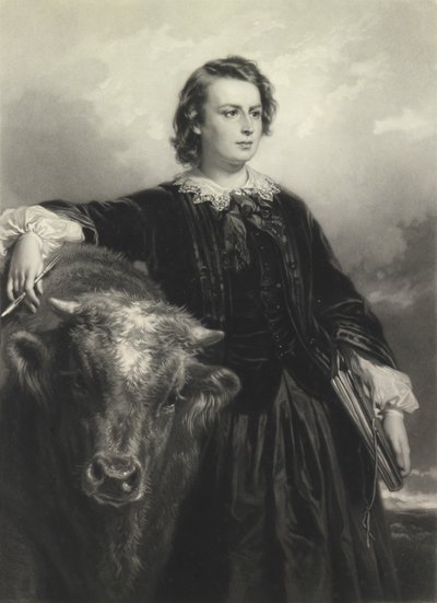 Rosa Bonheur a trentaquattro anni (mezzotinto) da Samuel Cousins