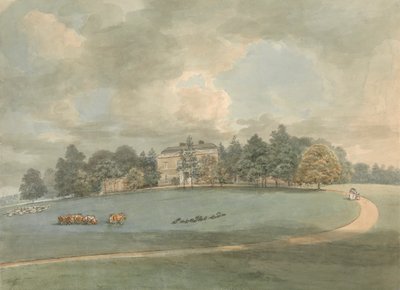 Una casa di campagna con figure sul viale da Samuel Davis